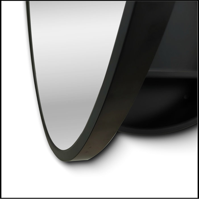 Rebrilliant 24x24 inch Black Metal Framed Wall mount Bathroom Medicine